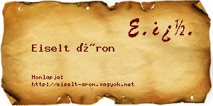 Eiselt Áron névjegykártya